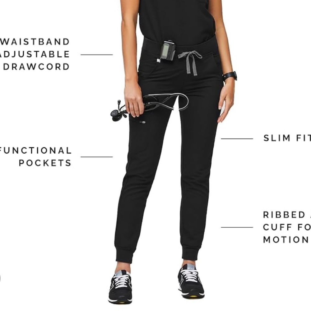 FIGS Black Jogger Pants